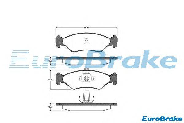 Комплект тормозных колодок, дисковый тормоз EUROBRAKE 5501222535