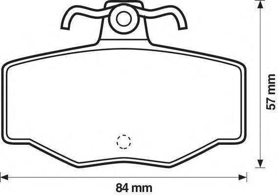 Комплект тормозных колодок, дисковый тормоз JURID 21545