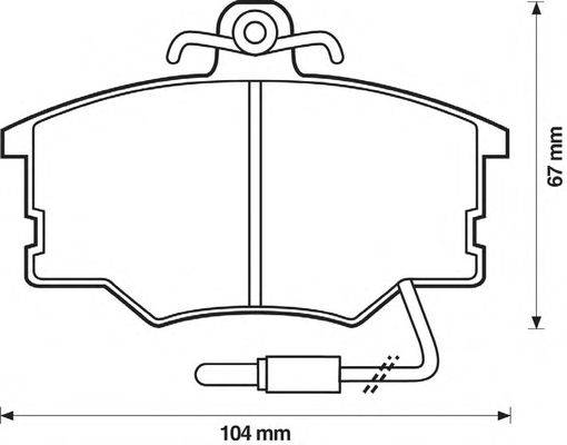 Комплект тормозных колодок, дисковый тормоз JURID 571426D