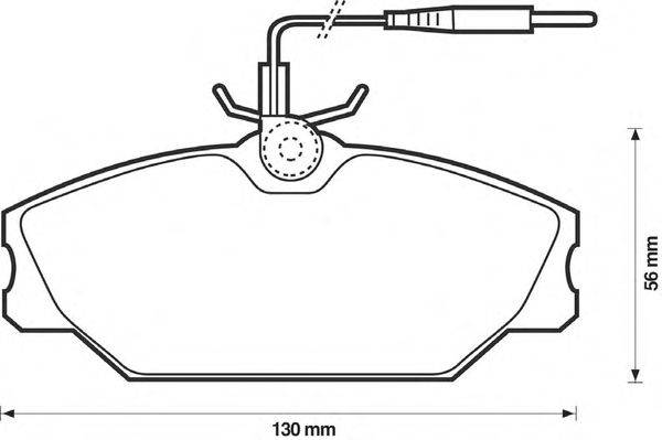 Комплект тормозных колодок, дисковый тормоз JURID 571476D