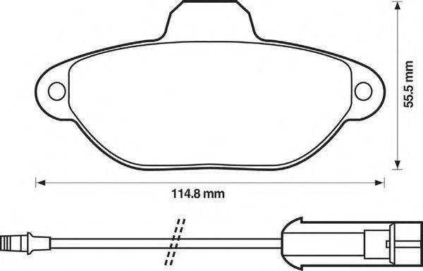Комплект тормозных колодок, дисковый тормоз JURID 571904J