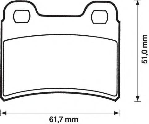 Комплект тормозных колодок, дисковый тормоз JURID 21832