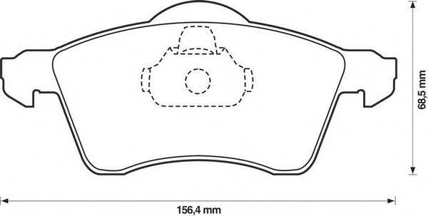 Комплект тормозных колодок, дисковый тормоз JURID 571934J