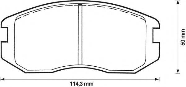 Комплект тормозных колодок, дисковый тормоз JURID 21650