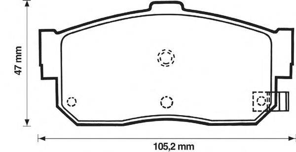 Комплект тормозных колодок, дисковый тормоз OPTIMAL 10087