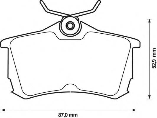 Комплект тормозных колодок, дисковый тормоз JURID 23527