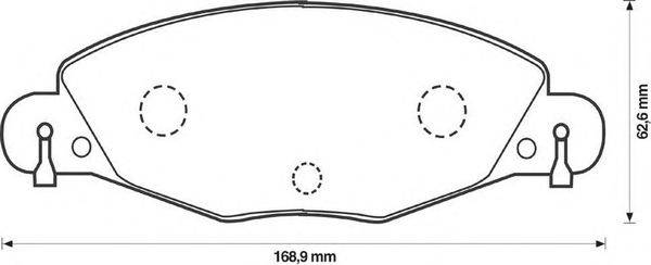 Комплект тормозных колодок, дисковый тормоз JURID 573139J-AS