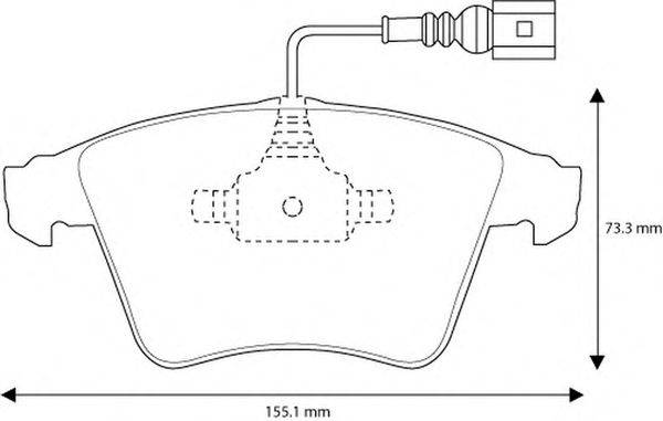 Комплект тормозных колодок, дисковый тормоз REMSA 2104501