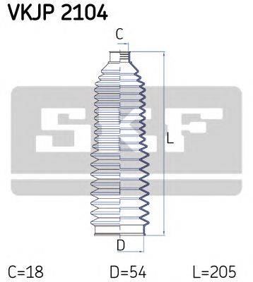 Комплект пылника, рулевое управление SKF VKJP2104