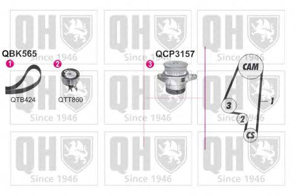 Водяной насос + комплект зубчатого ремня QUINTON HAZELL QBPK5650