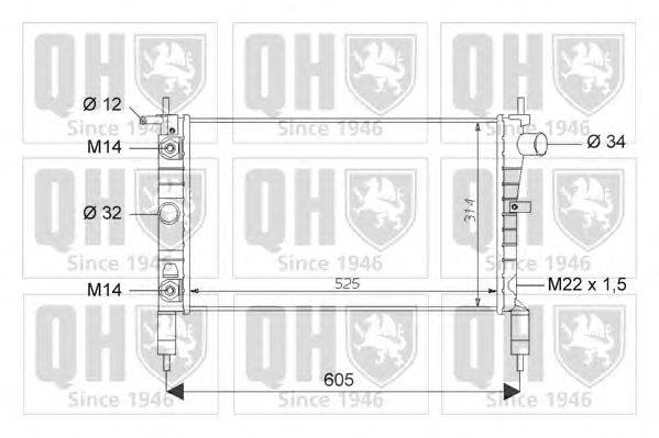 Радиатор, охлаждение двигателя QUINTON HAZELL QER1679