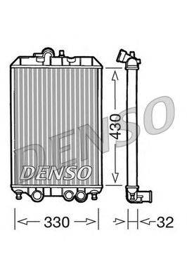 Радиатор, охлаждение двигателя DENSO DRM22002