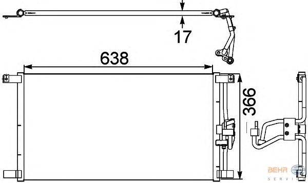 Конденсатор, кондиционер HELLA 8FC 351 038-481