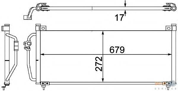 Конденсатор, кондиционер HELLA 8FC 351 304-381