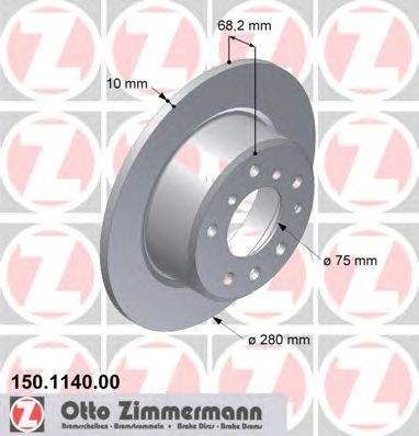 Тормозной диск ZIMMERMANN 150.1140.00