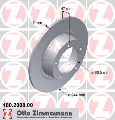 Тормозной диск ZIMMERMANN 180.2008.00