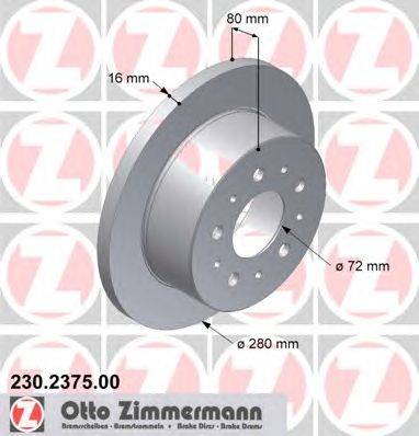 Тормозной диск ZIMMERMANN 230.2375.00