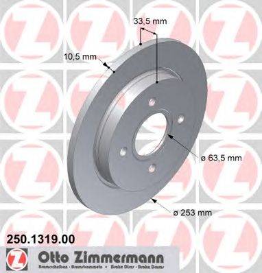 Тормозной диск ZIMMERMANN 250131900
