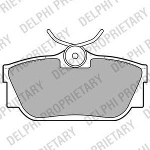 Комплект тормозных колодок, дисковый тормоз DELPHI LP2019