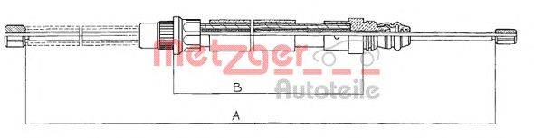 Трос, стояночная тормозная система METZGER 11607