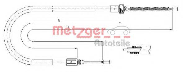 Трос, стояночная тормозная система METZGER 11.6586