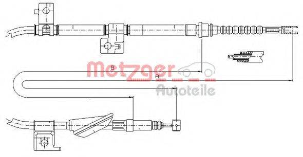 Трос, стояночная тормозная система METZGER 17.4035