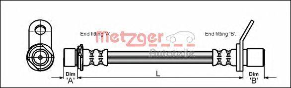 Тормозной шланг METZGER 4112172