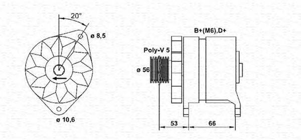 Генератор MAGNETI MARELLI 943356406010