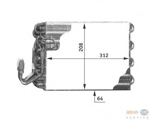 Испаритель, кондиционер BEHR HELLA SERVICE 8FV 351 211-541