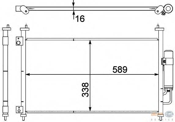 Конденсатор, кондиционер BEHR HELLA SERVICE 8FC 351 303-641