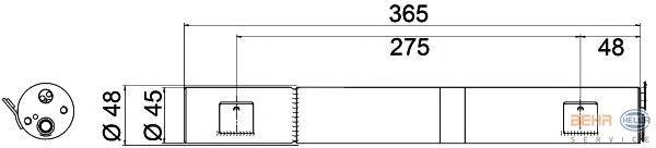 Осушитель, кондиционер BEHR HELLA SERVICE 8FT 351 335-191