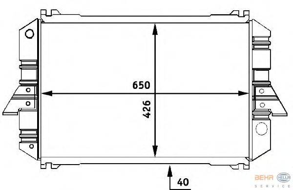 Радиатор, охлаждение двигателя BEHR HELLA SERVICE 8MK 376 706-611