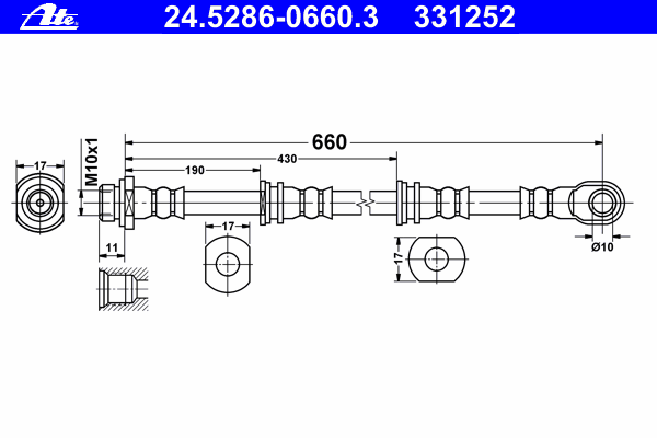 Тормозной шланг ATE 24.5286-0660.3