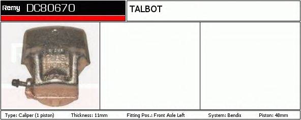 Тормозной суппорт DELCO REMY DC80670