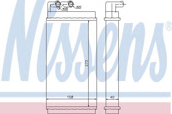 Теплообменник, отопление салона NISSENS 70230