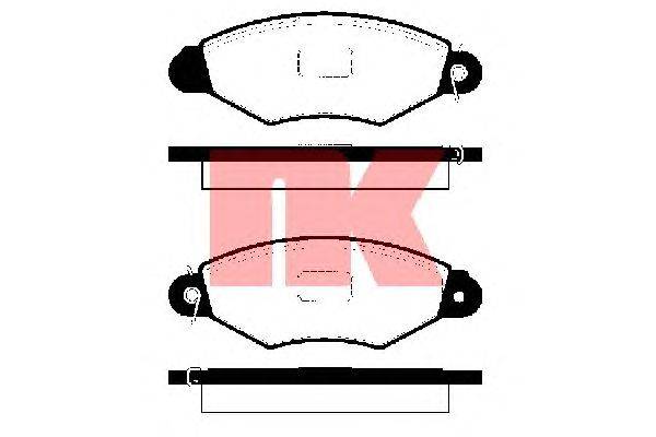 Комплект тормозных колодок, дисковый тормоз NK 223938