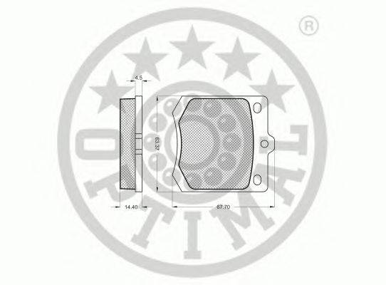 Комплект тормозных колодок, дисковый тормоз OPTIMAL 9133