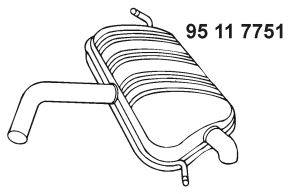 Глушитель выхлопных газов конечный EBERSPÄCHER 95 11 7751
