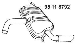 Глушитель выхлопных газов конечный EBERSPÄCHER 95 11 8792