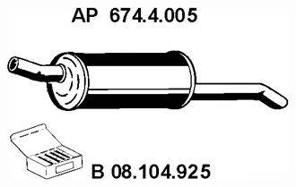Глушитель выхлопных газов конечный EBERSPÄCHER 674.4.005