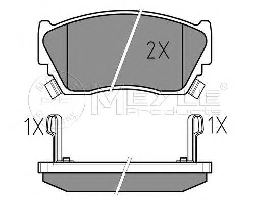 Комплект тормозных колодок, дисковый тормоз MEYLE 21657