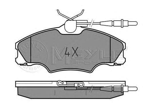 Комплект тормозных колодок, дисковый тормоз MEYLE 0252172419W