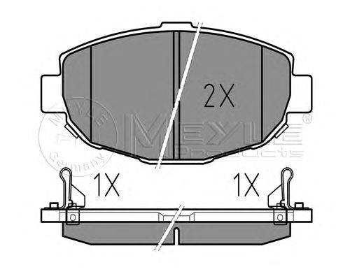 Комплект тормозных колодок, дисковый тормоз MEYLE 0252179117W