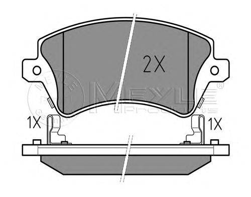 Комплект тормозных колодок, дисковый тормоз MEYLE 23766
