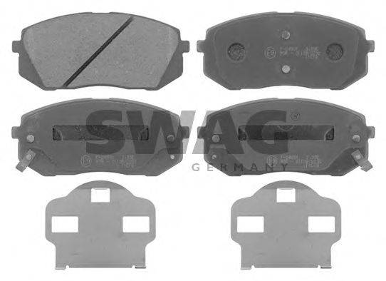 Комплект тормозных колодок, дисковый тормоз SWAG 24502