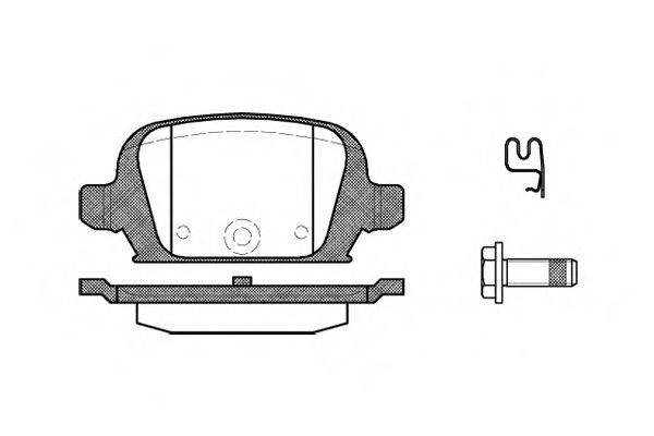 Комплект тормозных колодок, дисковый тормоз ROADHOUSE 2835.02
