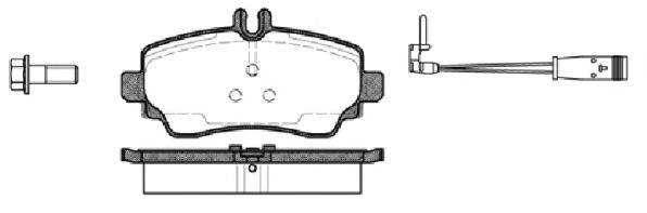 Комплект тормозных колодок, дисковый тормоз ROADHOUSE 265022