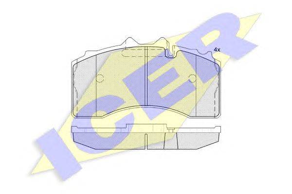 Комплект тормозных колодок, дисковый тормоз ICER 29317