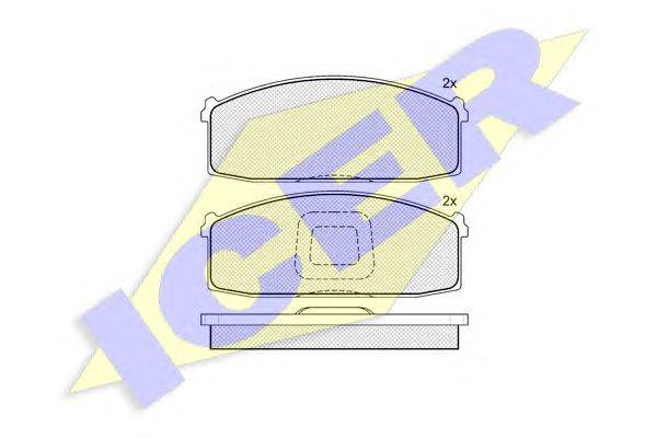 Комплект тормозных колодок, дисковый тормоз FIRST LINE 1465