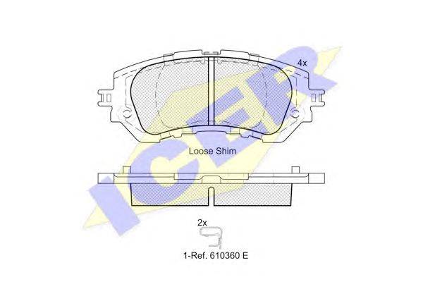 Комплект тормозных колодок, дисковый тормоз REMSA 155800